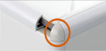 Profilplast 3-pontos PVC végzáró, 10 mm, törtfehér, 5 db / csomag