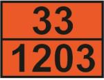 Bicma ADR tábla számozott 33/1203 Benzin