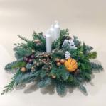 ImodFlowers Aranjament pentru masa de Craciun cu lumanari