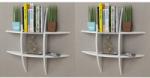 vidaXL Rafturi de perete, 2 buc. , alb (275992) Raft