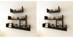 vidaXL Rafturi de perete, 6 buc. , negru (275989) - vidaxl Raft