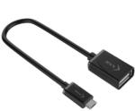 SSK Cablu conector Micro USB tata - USB mama 15cm SSK SU2M003 OTG negru (SU2M003-BK)