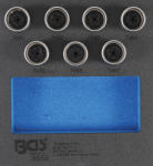 BGS technic Set chei desfăcut antifurt pentru Opel (Tip D) | 7 piese : Suport organizator pentru cărucior 1/6 (BGS 9559) (9559)