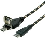 Roline Cable USB2.0 A+MicroB-MicroB, M/M, OTG, 1m, 11.02. 8314