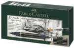 Faber Markere 2 capete acuarela FABER-CASTELL Albrecht Durer Watercolour Grey Tones, 5 culori/cutie, FC160306