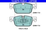ATE set placute frana, frana disc ATE Ceramic 13.0470-7338.2 (13.0470-7338.2)