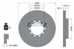 TEXTAR Disc frana TEXTAR 93117400 (93117400) - automobilus