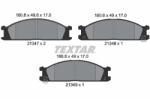TEXTAR set placute frana, frana disc TEXTAR 2134702 (2134702)