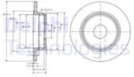 DELPHI Disc frana DELPHI BG2510 (BG2510) - automobilus