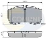 COMLINE set placute frana, frana disc COMLINE CBP01034 - automobilus