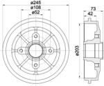 TEXTAR Tambur frana TEXTAR 94026600 (94026600) - automobilus