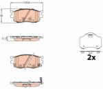 TRW set placute frana, frana disc TRW GDB3626 (GDB3626)