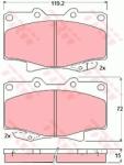 TRW set placute frana, frana disc TRW GDB1154 (GDB1154)