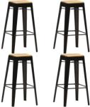 vidaXL Scaune de bar, 4 buc. , lemn masiv de mango (286132)