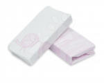 toTs Cearşaf cu elastic pentru pat bebe Classic toTs-smarTrike păsărele 2 bucăţi bumbac 100% jersey roz (TO140502) Lenjerii de pat bebelusi‎, patura bebelusi