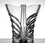 Black Crystal - Ajka Modern * Ólomkristály Love váza 22 cm (Dupla15214)