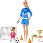 Mattel Foci Edző Játék Szett Szőke Hajú Barbie-val (GLM47)