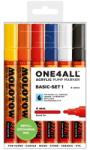 MOLOTOW Marker cu vopsea acrilica, varf rotund, 4 mm, ONE4ALL 227HS Basic 6 culori/set Molotow MLW111