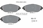 TEXTAR set placute frana, frana disc TEXTAR 2473806 - automobilus