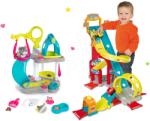 Smoby Set căsuță pentru pisicuță cu sunete Cat's House Veterinary Smoby cu pistă de lansare și două mașinuțe (SM340400-8) Papusa
