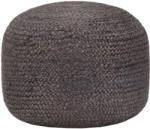 vidaXL Taburet lucrat manual, gri închis, 45x30 cm, iută (248082) Canapea