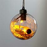 Iris Gömb alakú /G/ meleg fehér műanyag-akril LED-es fénydekoráció 8 cm (301-03)