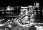  Budapest vászonkép keretre kifeszítve, éjszakai lánchíd látkép vászonkép, Budapest látkép vászon nyomat vakrámán 140x100 cm