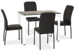 WIPMEB DAMAR étkezőasztal fekete/fehér - sprintbutor