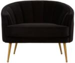 London House Fotoliu Melrose catifea neagra (PR166)
