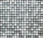 Settimo Mozaic mixt alb-gri din marmura si sticla MMX008 (MI161)
