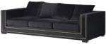 London House Canapea cu tapiterie din catifea neagra Kenton (HC0012) Canapea