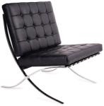 Settimo Fotoliu din piele neagra Barcelon Prestige Plus (KI151)