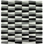 Settimo Mozaic sticla pt. piscina alb-gri-negru MBO007 (MI181)