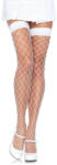 Leg Avenue Fence Net Thigh Highs - WHITE - O/S - HOSIERY