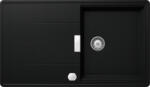 SCHOCK Chiuveta bucatarie Schock Tia D-100 Cristadur Puro 860 x 500 mm cu sifon automat, granit, reversibila, montare pe blat, negru intens (TIAD100PUROSA) Chiuveta