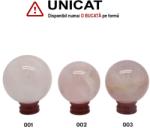  Sfera din Cuart Roz Natural - 37-46 x 37-46 mm - Energia Iubirii si Vindecarii Inimii - ( XL) - 1 Buc