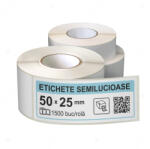 LabelLife Rola etichete autoadezive semilucioase 50x25 mm, adeziv permanent, 1500 etichete rola (ER07R50X25CA)