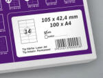 LabelLife Etichete autoadezive A4, 105 x 42.40 mm, 14 etichete coala A4 (VEC20S105X42AA)