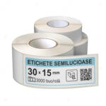 LabelLife Rola etichete autoadezive semilucioase 30x15 mm, adeziv permanent, 3000 etichete rola (ER07R30X15CA)
