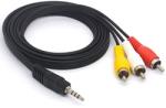  Аудио видео кабел Stereo Jack 3.5mm видео букса - 3RCA чинчове - 1, 5 m