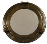  Antik réz hajóablak tükörrel 50 cm