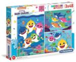 Clementoni SuperColor - Baby Shark 3x48 db-os (25261)