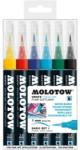 MOLOTOW Marker caligrafic, varf tip pensula, 1 mm, Aqua Ink Pump Softliner Basic 6 culori/set Molotow MLW120