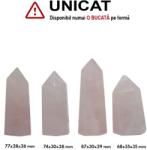  Obelisc Cuart Roz 1 Varf Natural - 68-87 x 28-35 x 26-35 mm - (XXL) - 1 Buc