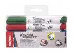 Kores Marker whiteboard 4 culori/set 3mm KORES (KO20843)