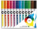 MOLOTOW Marker caligrafic, varf tip pensula, Aqua Color Brush Basic, 12 culori/set Molotow MLW730
