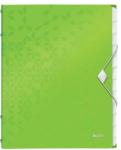 Leitz Mapa cu separatoare Leitz WOW, PP, A4, 12 separatoare, 200 coli, verde (L-46340054) - birotica-asp