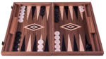 Manopoulos Set joc table backgammon Walnut cu insertii negre Joc de societate