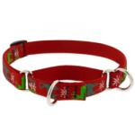 Lupine Pet Félfojtó nyakörv (Happy Holidays- piros 1, 9 cm széles 26-35 cm ) (DOG71332)