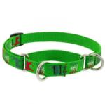 Lupine Pet Félfojtó nyakörv (Happy Holidays- zöld 1, 9 cm széles 26-35 cm ) (DOG71432)